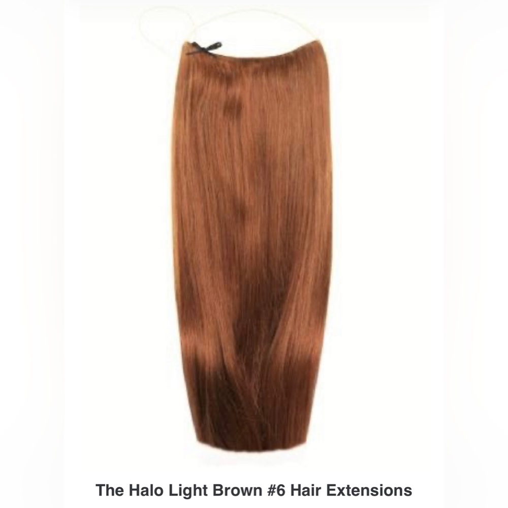 Authentic Halo Luxury Human Hair Extensions item #105 20” light brown 6